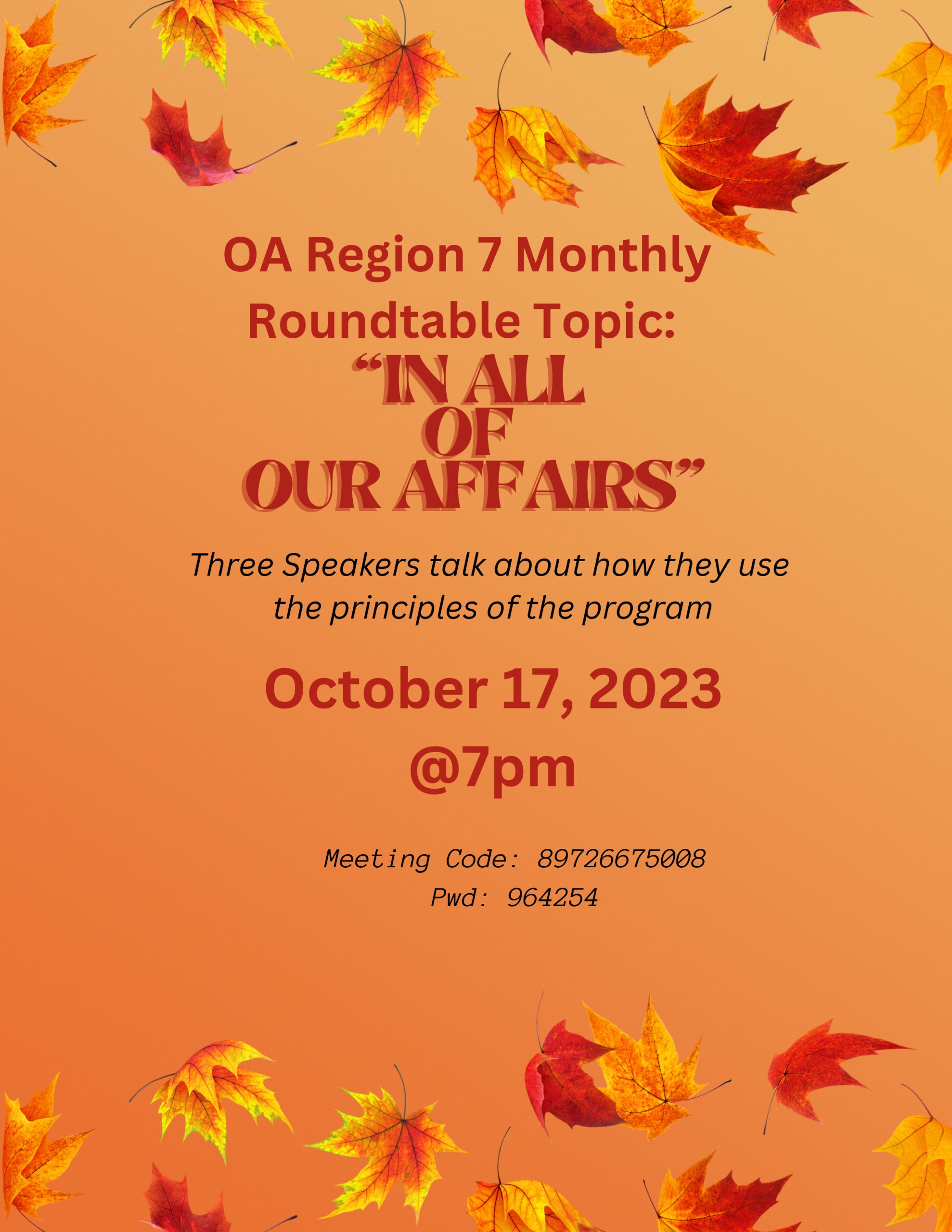 In All Of Our Affairs Washington DC Metro Area Intergroup Of   R7 Oct Roundtable 10 17 Scaled 